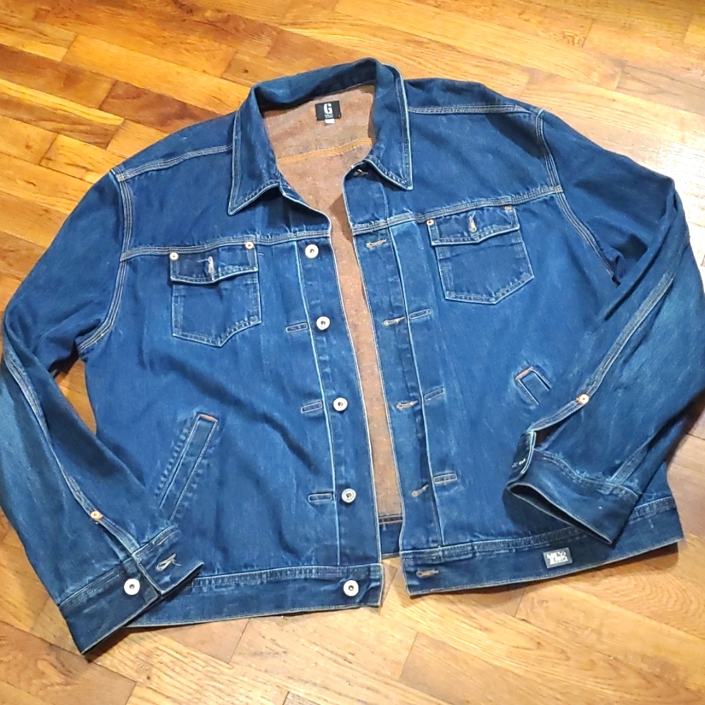 Rare VINTAGE Guess Jeans Dark Wash OVERSIZED DENIM JACKET 4X